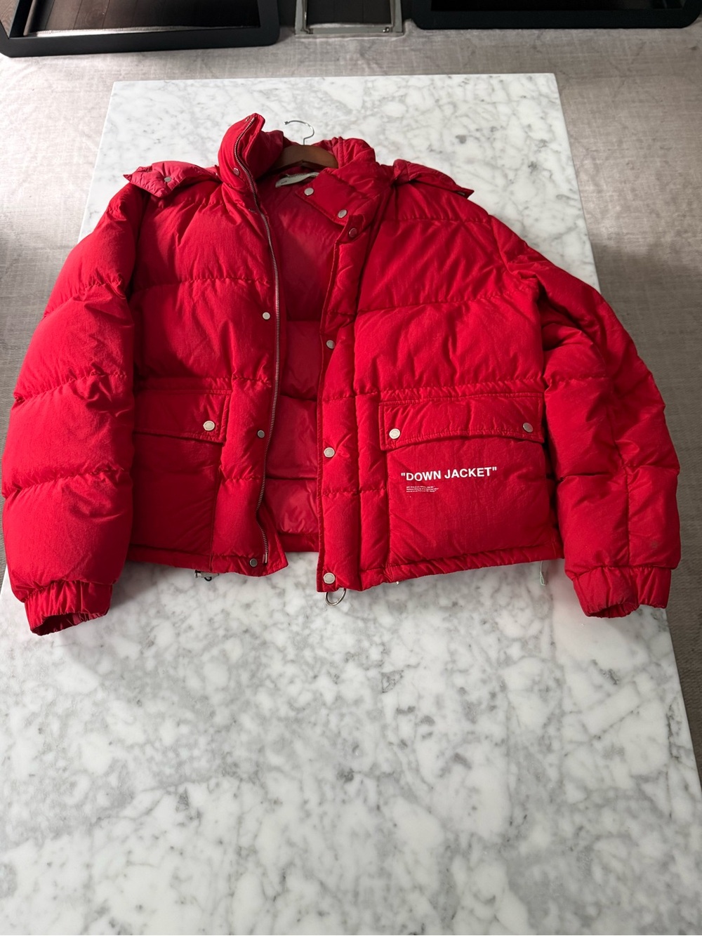 Off-White Red Puffer Down Jacket